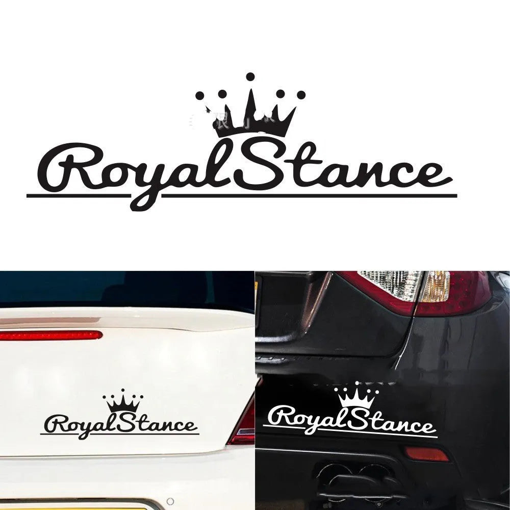 Reflective crown design car sticker measuring 30cm by 12cm for vehicle window and body decoration