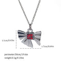 Dark Halloween necklace with spider bat pendant in zinc alloy with electroplated finish