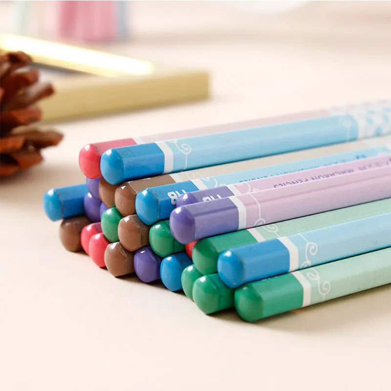 Barrel containing 50 HB basswood hexagonal pencils for school and office use