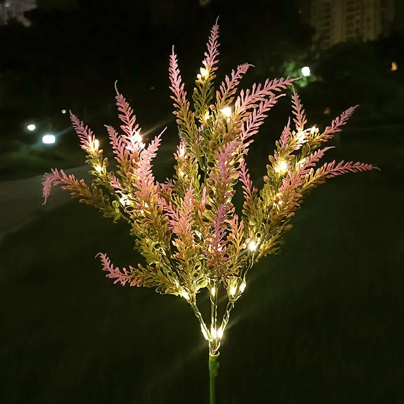 Solar-powered 74cm flower-shaped garden lamp in lavender colour options