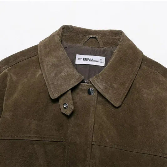Women's PU leather jacket with regular fit and Asian sizing options in Japanese Korean casual style