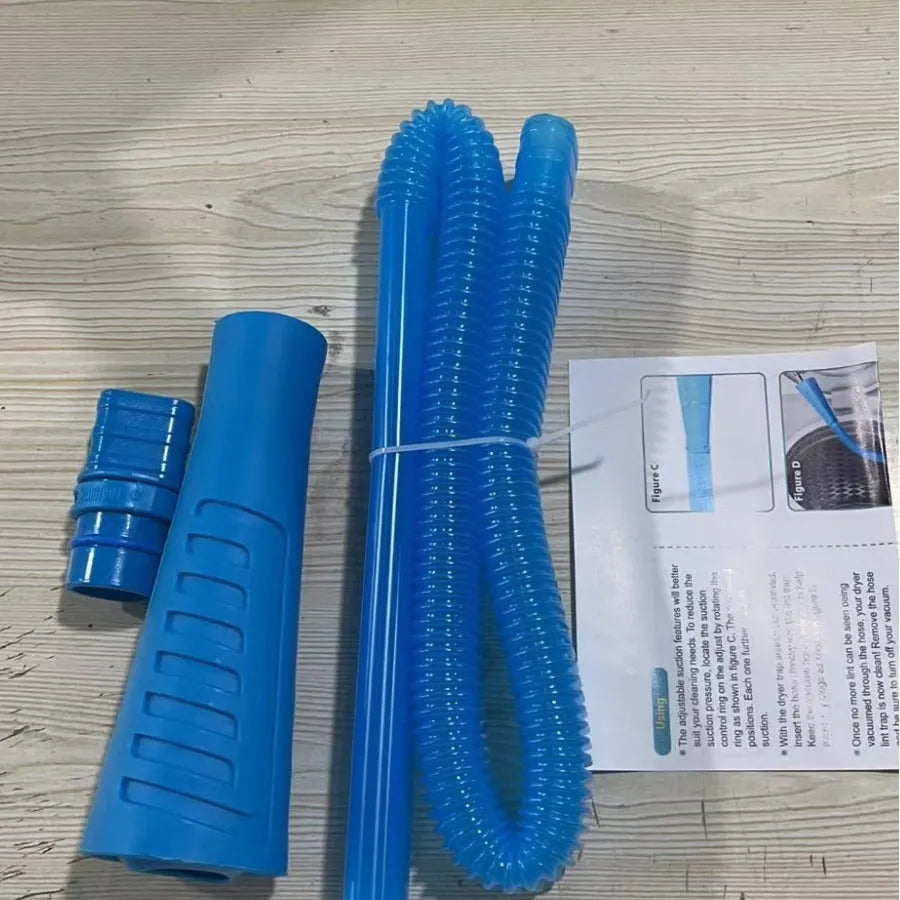 Blue plastic suction pipe vacuum attachment for washing machine dust cleaning with 114cm length
