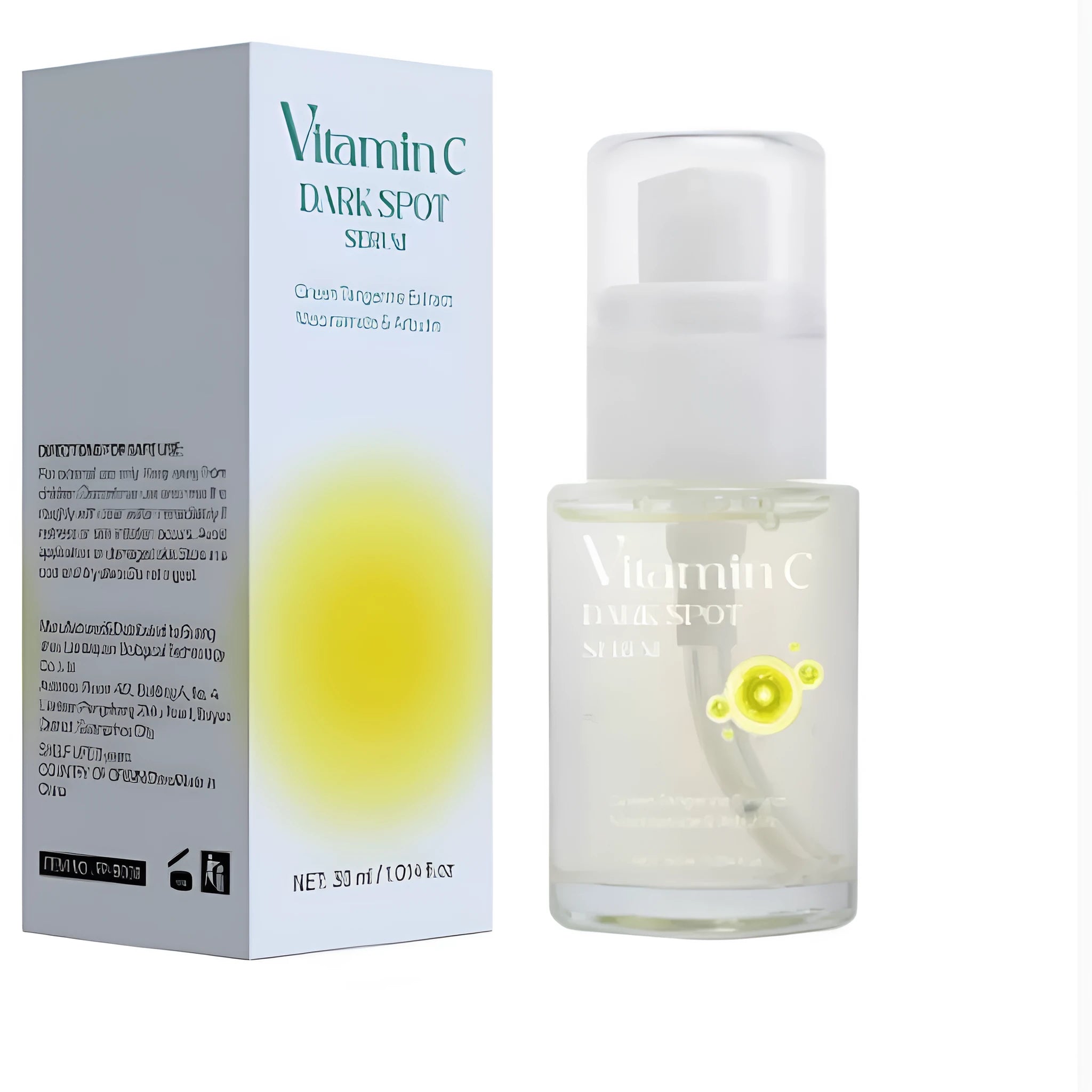 30ml Vitamin C serum bottle for dark spot removal and skin brightening