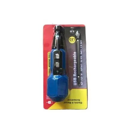 Black or blue alloy steel straight handle electric screwdriver with 36V lithium battery