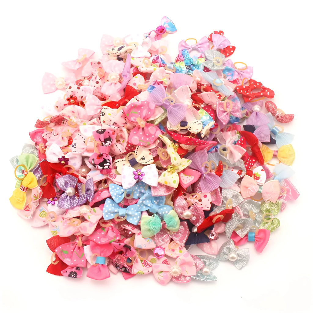 10-piece polyester bow headband set for small pets size 0 general gender