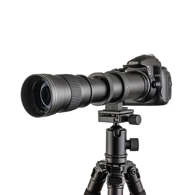 420-800mm manual zoom lens adapter with 67mm filter thread for full-frame cameras
