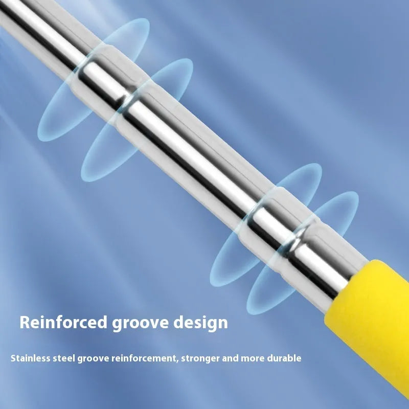Retractable stainless steel teaching pointer with colourful tip for classroom reading