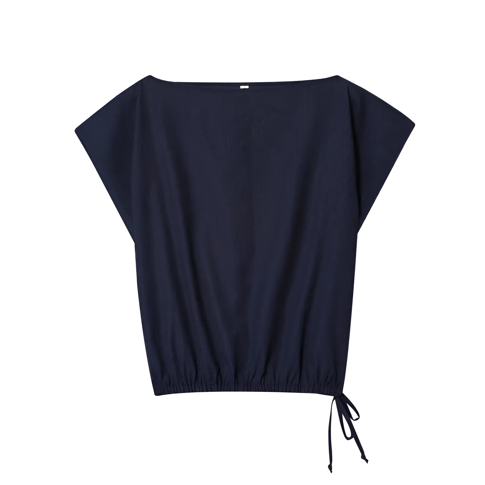 Women's two-piece co-ord set with flounced sleeve shirt top and wide leg trousers