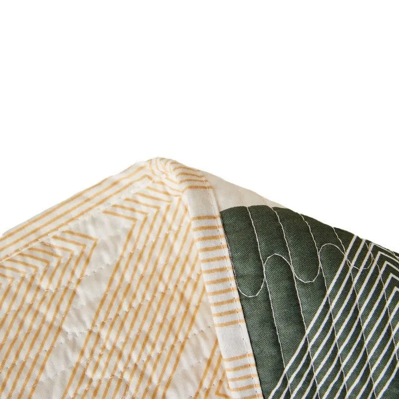 Pure cotton printed bed sheet set with modern simplicity design on bed