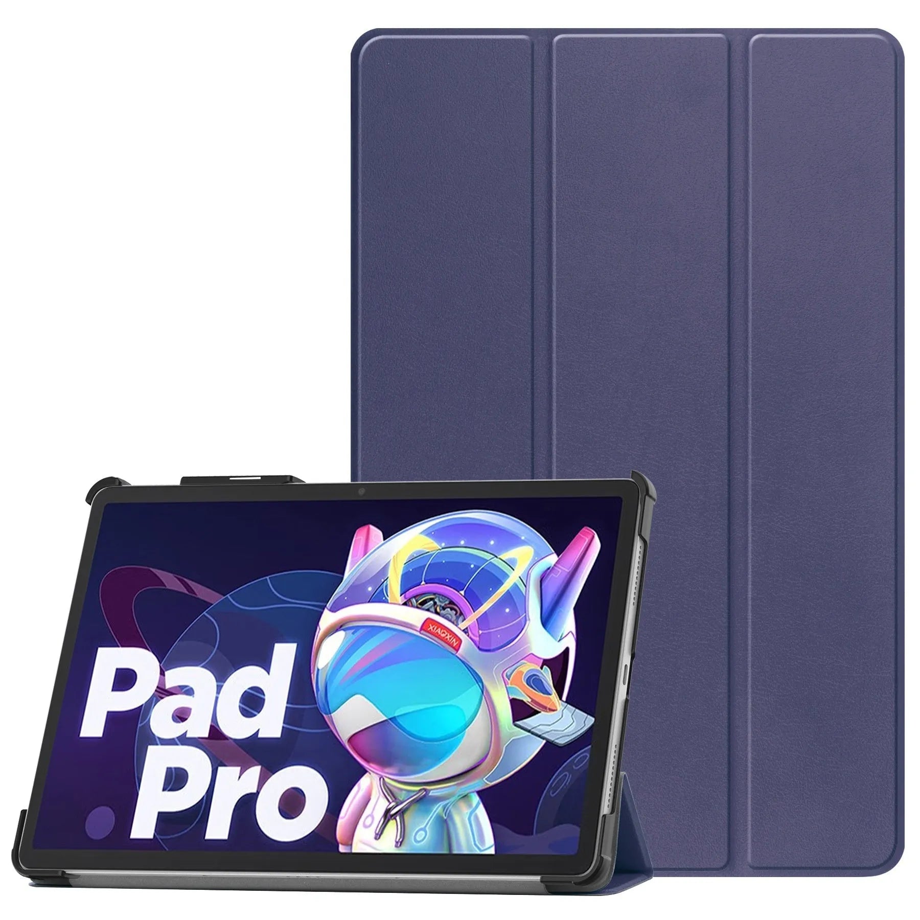 Lenovo Tab P12 tablet protective case in apricot colour with a three-fold stand opened