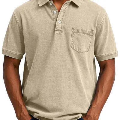 Men's plus size Korean style short sleeve shirt in loose fit with trendy printed design