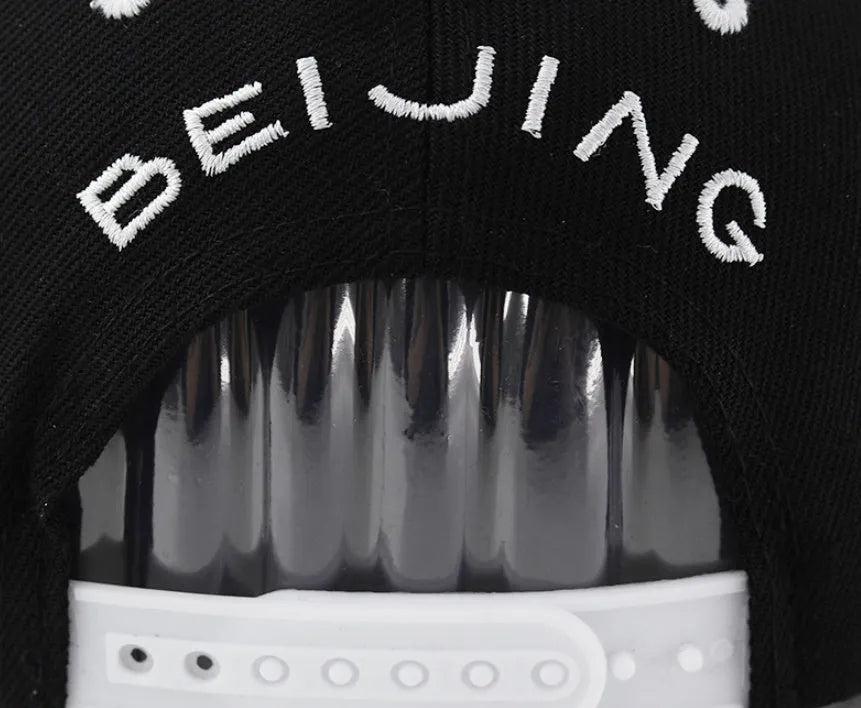 Cotton baseball hat with blank front panel for embroidery, adjustable strap, in SR White colour