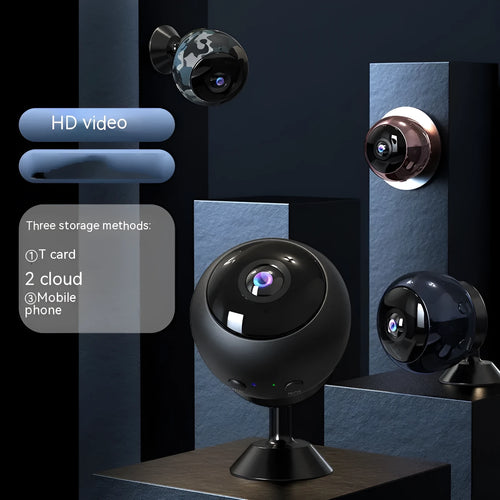 1080p wireless WIFI security camera with ABS plastic housing and wide-angle lens
