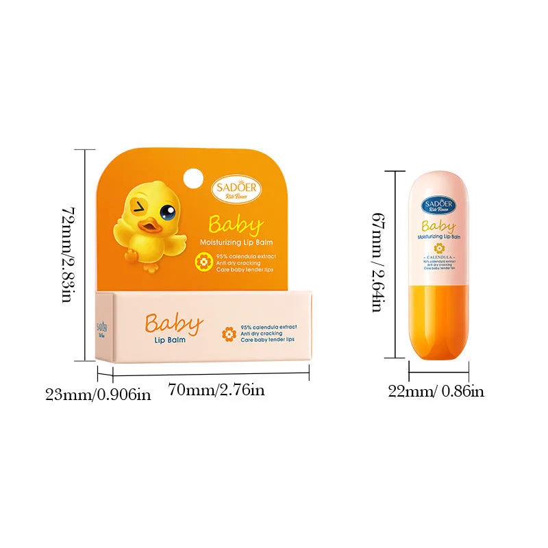 Anti-chapped moisturising lipstick stick in variant options including marigold, avocado, and cherry blossom.