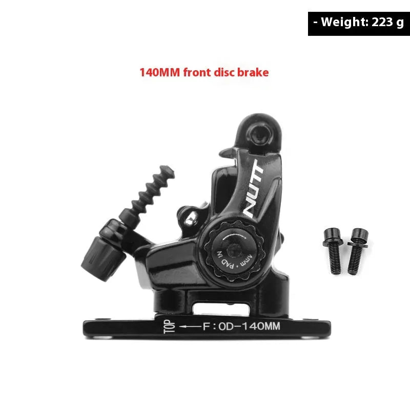 Road bike mechanical disc brake with metal caliper and 140mm or 160mm rotor