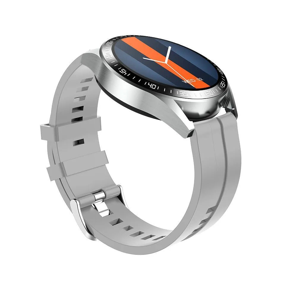Black GS3 Max smartwatch on wrist showing home screen with time and health stats.