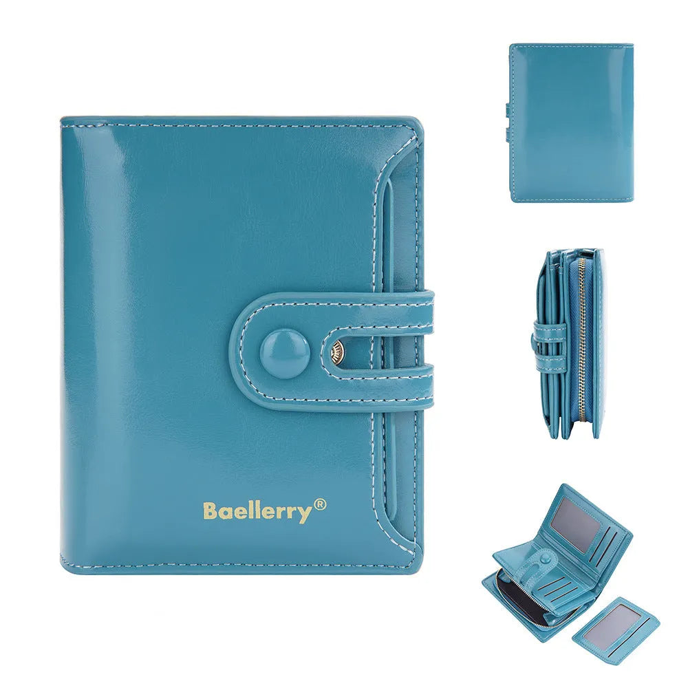 Women's PU leather card holder wallet in multiple colour options with polyester lining