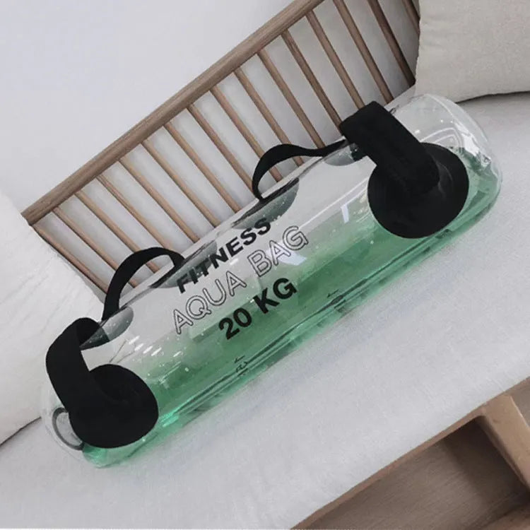 Transparent PVC water injection weight bag for adjustable strength training with soft dumbbell design