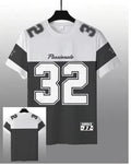 Men's digital printed round neck short sleeve T-shirt in polyester bird eye cloth, straight fit, available in multiple colours