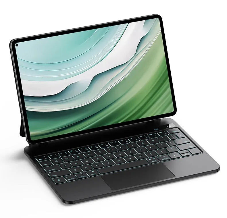 Miaocontrol Keyboard Pro11 magnetic wireless keyboard for Huawei Matepad11 in black or white with PU leather bag