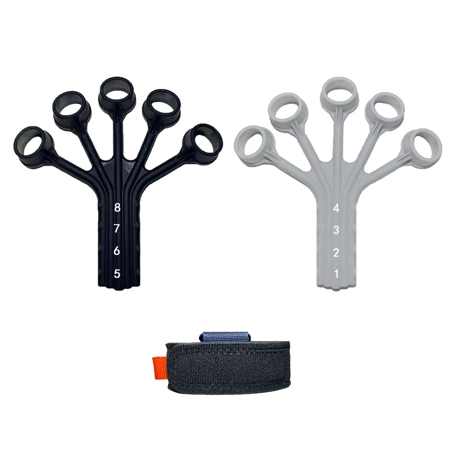 Silicone finger rehabilitation trainer with adjustable belt and tension rope system