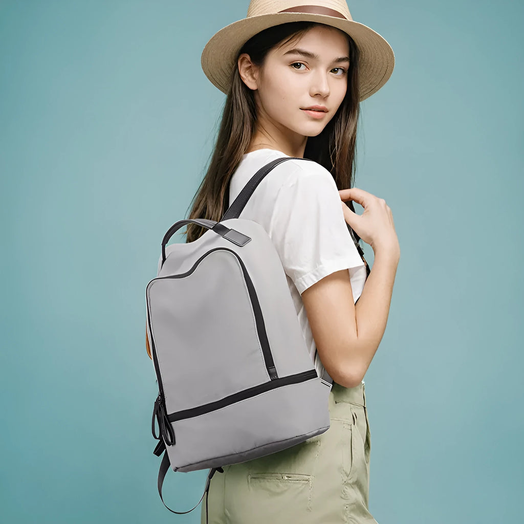 Blue black lightweight Oxford cloth backpack with urban simplicity style