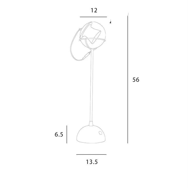 Glass desk lamp with dimmable LED light and touch switch control on wooden surface