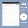 A4 tearable grid notebook with paper cover open to show ivory white pages with subtle grid pattern