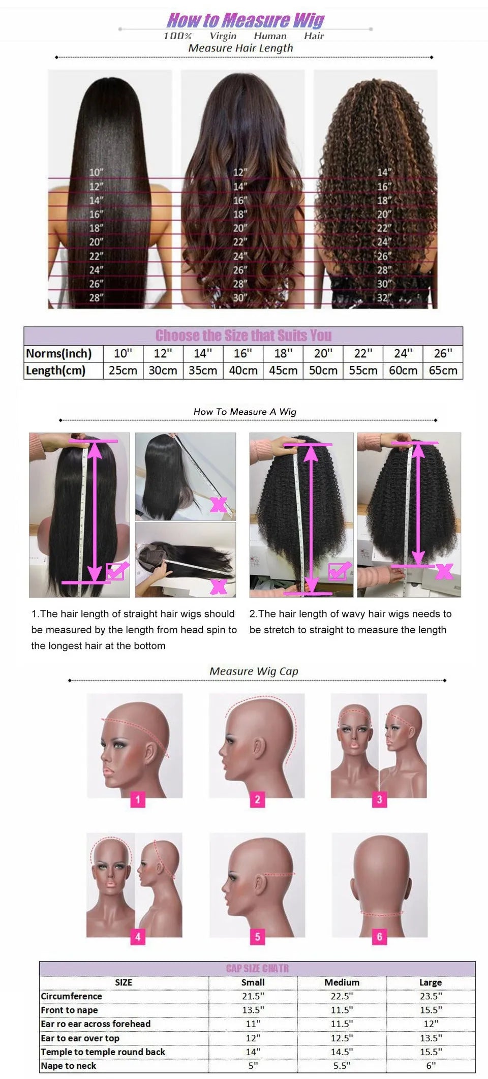 Body wave human hair lace front wig on a mannequin head showing medium long length