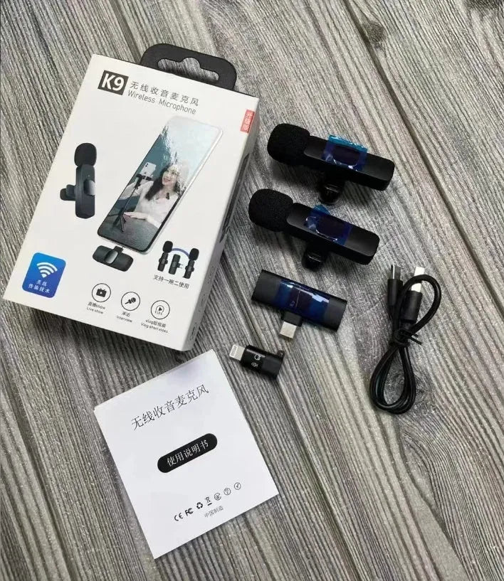 K-series collar clip microphone for wireless outdoor recording with multiple interface options.