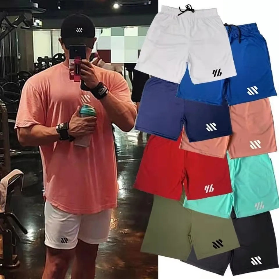 Metal silk fabric sports shorts in various colours for summer running and athletic wear