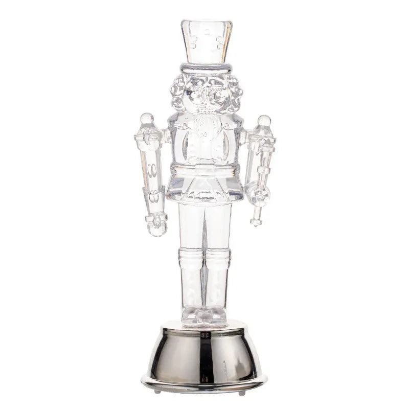 Transparent plastic walnut soldier nutcracker Christmas desktop decoration