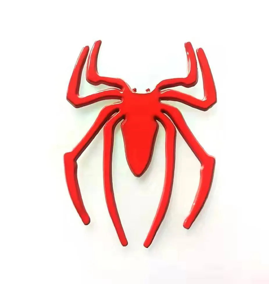 Three-dimensional zinc alloy metal spider sticker for car bumpers in gold colour