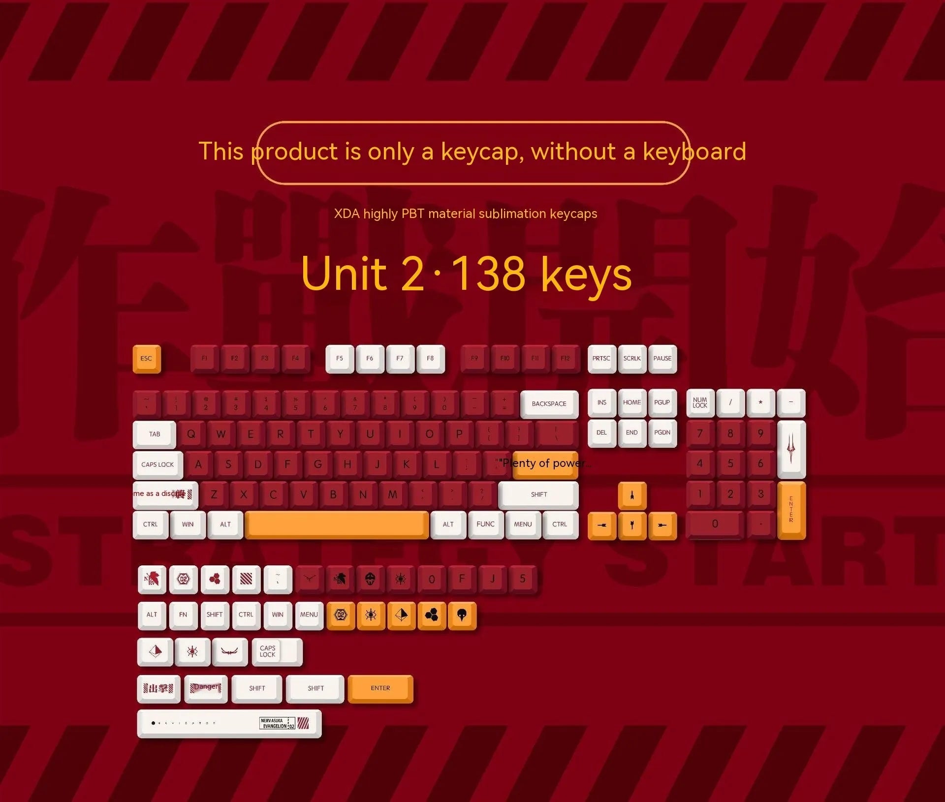 138 colourful Boy and Girl themed PBT keycaps for mechanical keyboards, packed in a box.