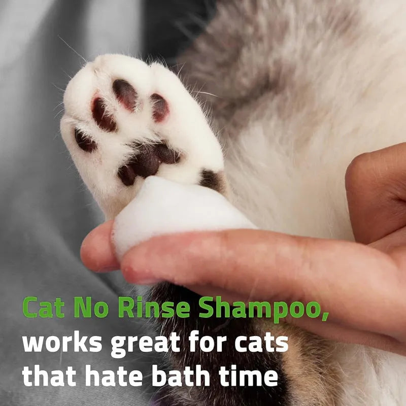 Pet wash-free dry cleaning foam 60g for dogs and cats deodorising body cleaner in white packaging