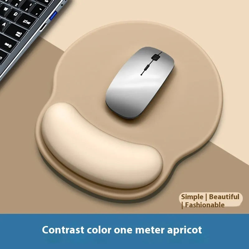 Silicone mouse mat with wrist support pad in gradient blue-black colour pattern