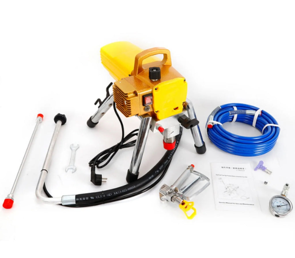 Blue 110V electric airless paint spraying machine with extension rod and accessories