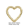 Copper climbing heart button with micro zircon inlay and gold electroplating