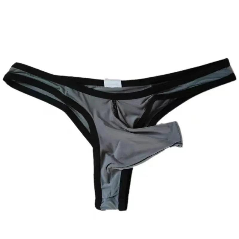 Men's Ice Silk briefs in various colours showing sizes M, L, and XL.