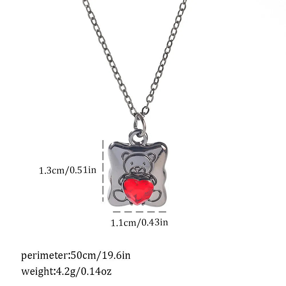 Dark Halloween necklace with spider bat pendant in zinc alloy with electroplated finish