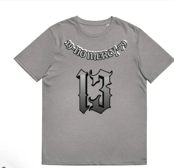 Man wearing a black men's T-shirt with a 3D digital printed design on the front.