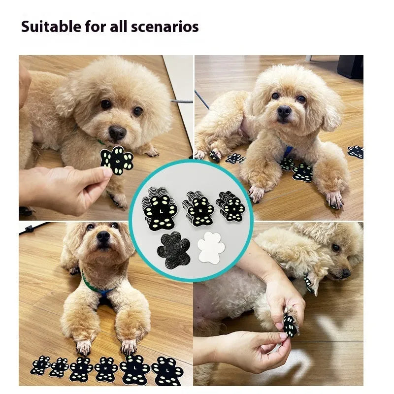 Breathable invisible claw pad dog foot stickers in small and medium sizes